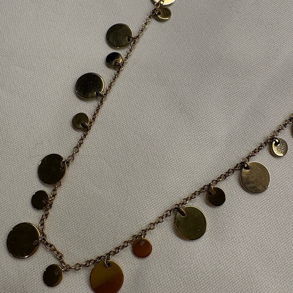 Lia Sophia Gold Coin Necklace Long Chain Layering Statement Jewelry - Picture 4 of 9
